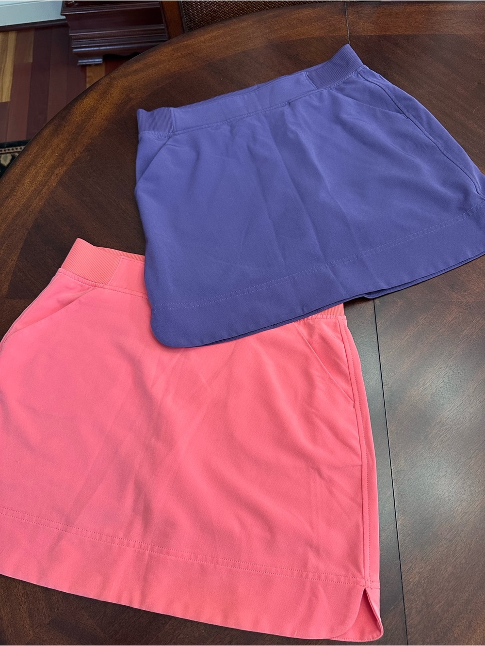 Two 32 Degrees Coral & Purple Athletic Golf Tennis Pickleball Skorts Small